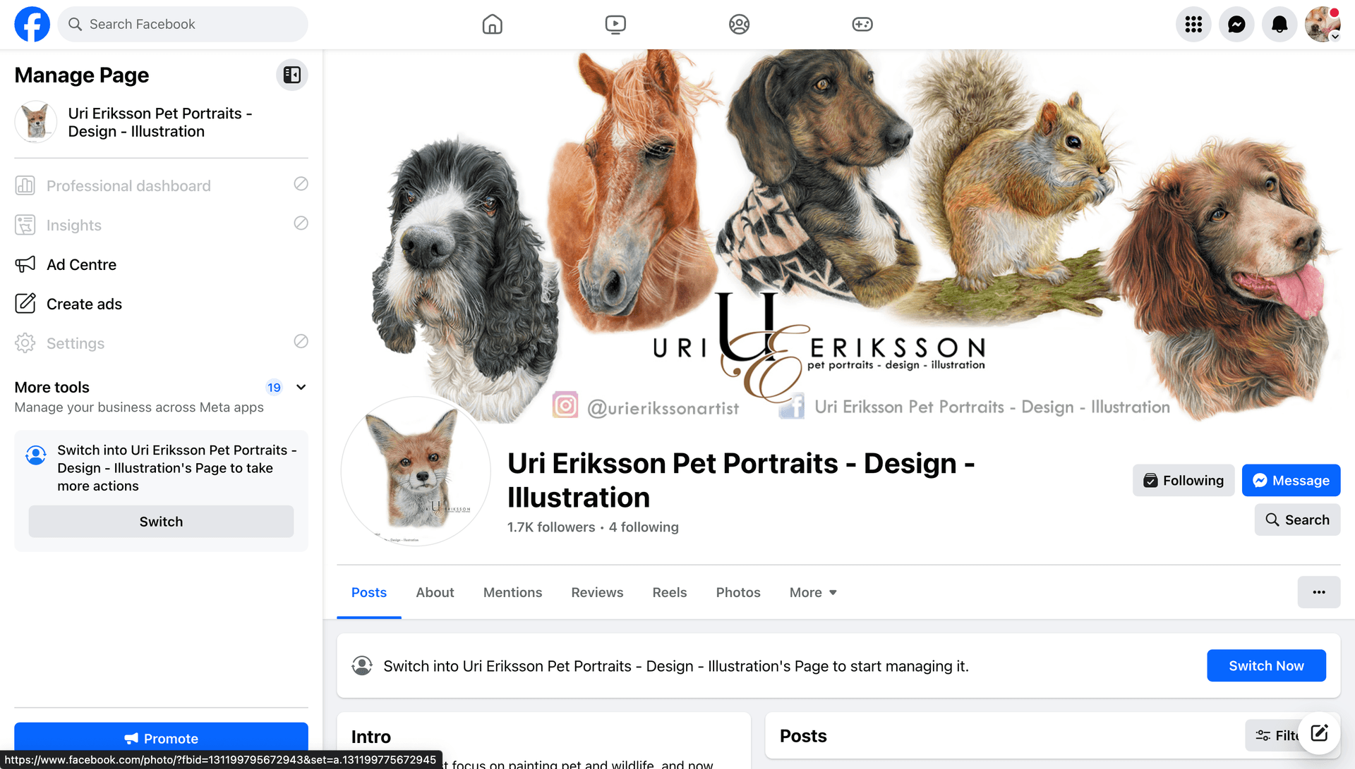 Uri Eriksson Artist Facebook