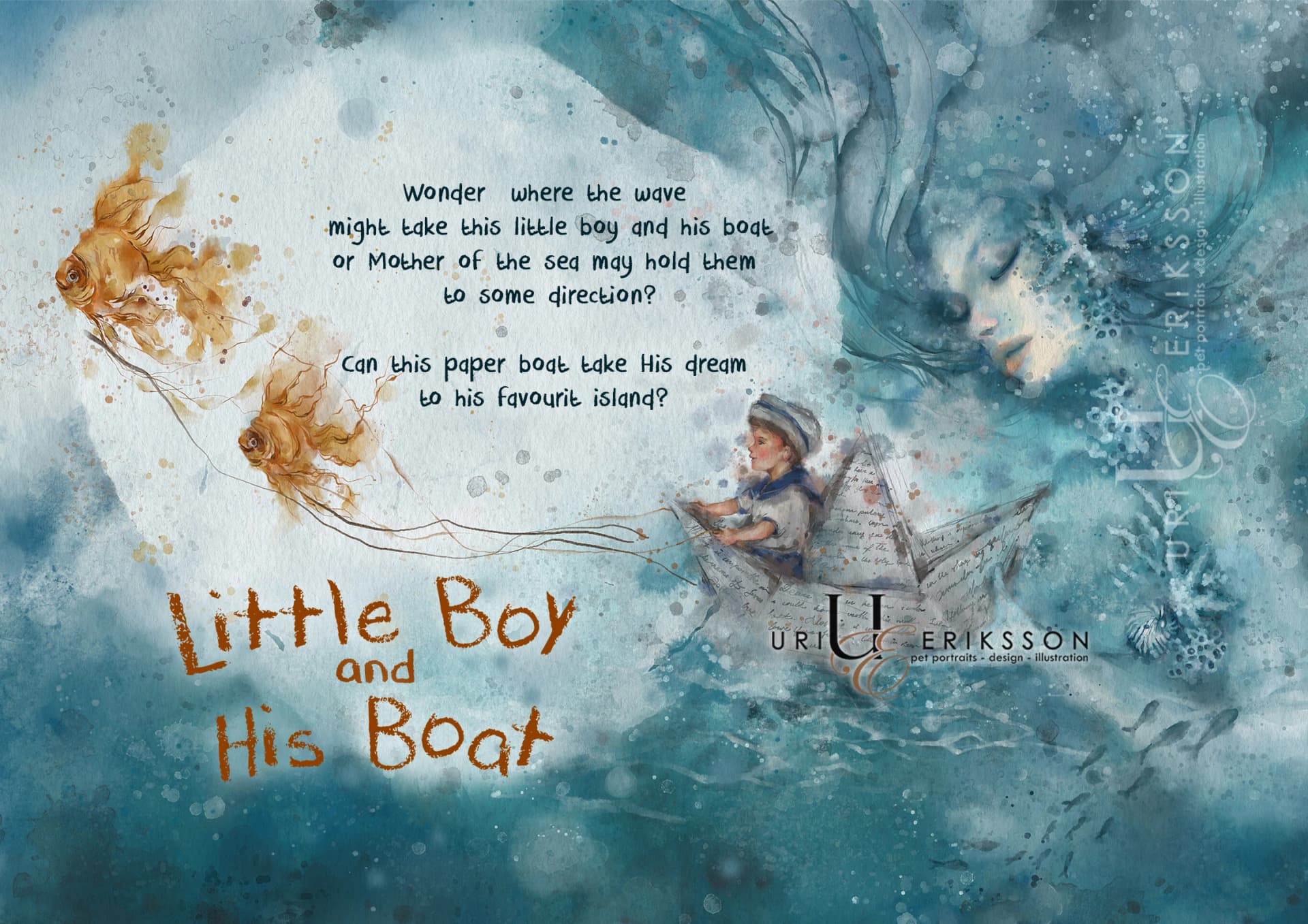 Pet Portraits - Little Boy and His Boat